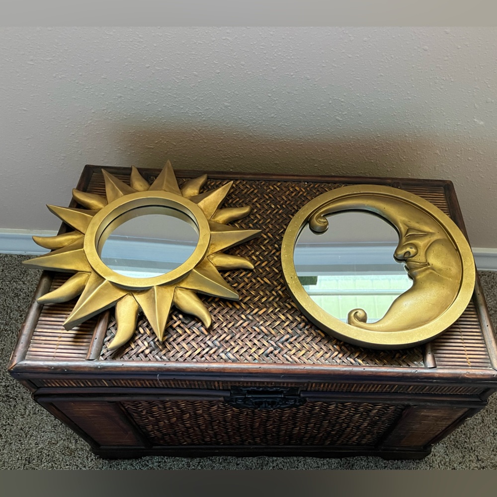 Gold Mirrored Sun & Moon
